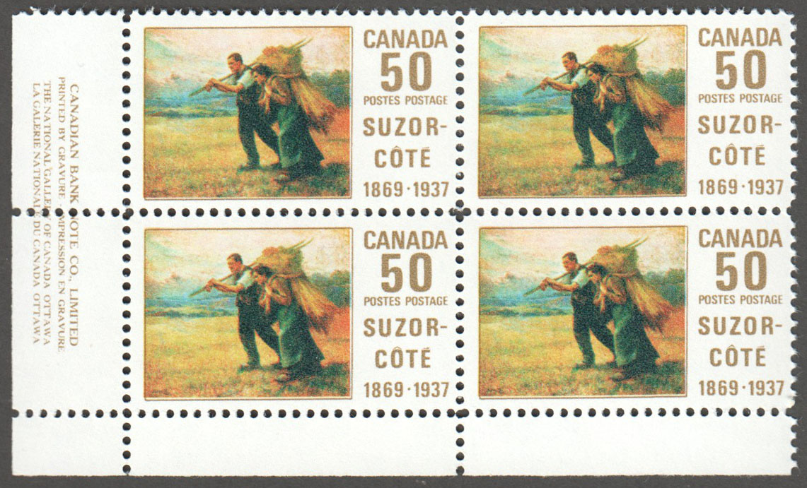 Canada Scott 492 MNH PB LL (A9-12) - Click Image to Close
